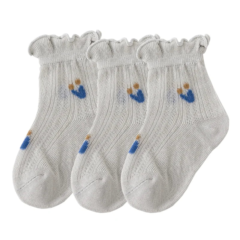 3 paires de chaussettes nouveau-né douces et respirantes en coton fin pour bébés