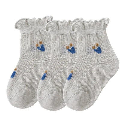 3 paires de chaussettes nouveau-né douces et respirantes en coton fin pour bébés