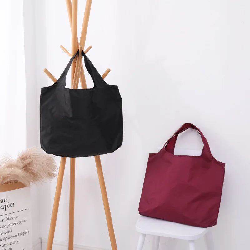 Bolsa de Compras Plegable Ecológica – Bolso de Hombro Reutilizable Portátil de Gran Capacidad para Compras de Supermercado, Viajes y Uso Diario