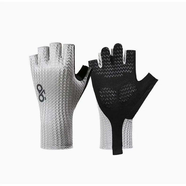 Guantes de Ciclismo Transpirables de Medio Dedo de Verano – Guantes Ultraligeros para Bicicleta de Carretera con Almohadillas Antideslizantes de Silicona para Ciclismo, MTB y Deportes al Aire Libre