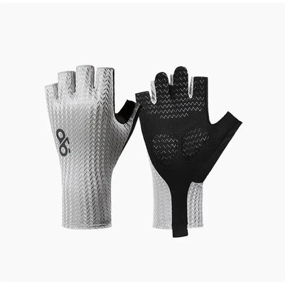 Guantes de Ciclismo Transpirables de Medio Dedo de Verano – Guantes Ultraligeros para Bicicleta de Carretera con Almohadillas Antideslizantes de Silicona para Ciclismo, MTB y Deportes al Aire Libre