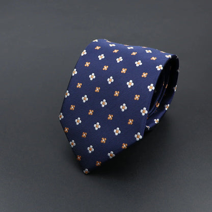 Corbata de hombre de fantasía con perro de dibujos animados, Paisley, rayas y lunares para negocios y bodas