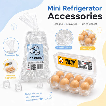Ensemble de miniatures d'aliments pour mini-réfrigérateur – Mini-jouets mignons de sushi et de gâteaux pour scènes de cuisine de maison de poupée, décoration de chambre, créations de jardin féérique et présentoirs de collection