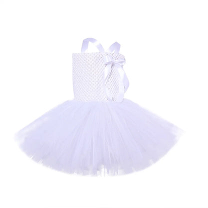 Girls Snowman Cosplay Costume – Fancy Tutu Dress for Stage Shows, Parties, Carnival & Halloween, Ages 3–10Y