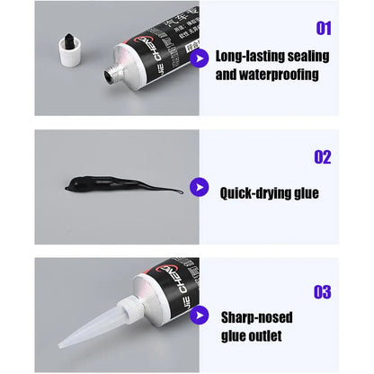 Sellador de parabrisas automotriz de 100 ml – Adhesivo universal impermeable para reparación de ventanas de vidrio, sellado resistente a la intemperie y protección contra fugas