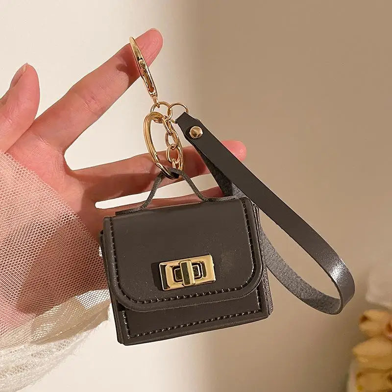 Mini PU Leather Coin Purse Keychain – Creative Change Money Bag Pendant for Keys, Earphones & Small Item Storage