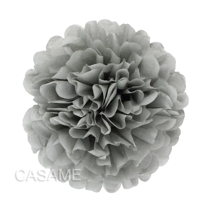 5PCS Tissue Paper Pom Poms – 4–12 Inch Paper Flower Balls for Weddings, Birthdays & Party Decorations