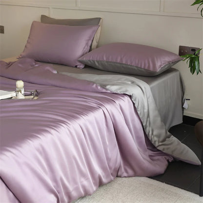 100% Mulberry Silk Bedding Set – Luxury Duvet Cover, Bed Sheet & Pillowcase Set