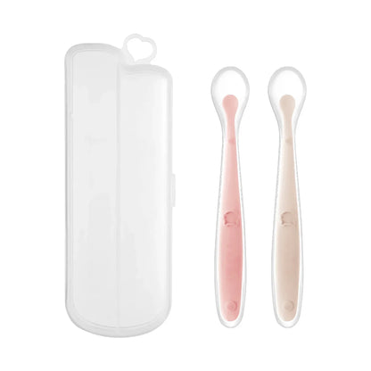 Soft Silicone Baby Feeding Spoon – Gentle Training Spoon for Infants, Toddlers & Baby-Led Weaning