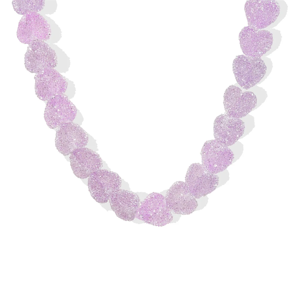 Colorful Love Resin Necklace – Sweet Candy-Inspired Pendant with Cute Niche Design & Gold-Plated Finish, Trendy Fashion Jewelry