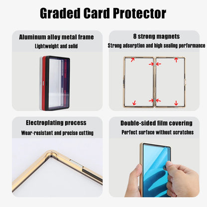 Multicolor Aluminum Alloy Graded Card Protector Case for PSA, CGC & BGS Slabs | Scratch-Resistant Holder
