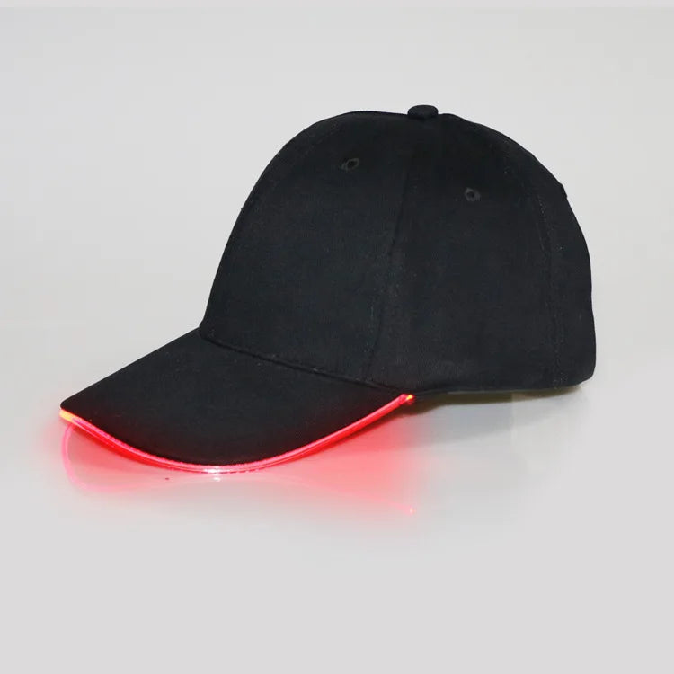 Fiber Optic LED Baseball Cap – 7-Color Luminous Light-Up Hat with USB Rechargeable Design for Parties, Performances & EDC