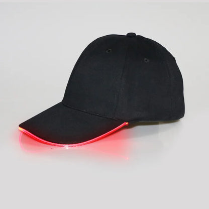 Fiber Optic LED Baseball Cap – 7-Color Luminous Light-Up Hat with USB Rechargeable Design for Parties, Performances & EDC