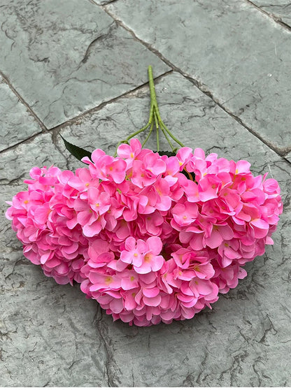 Bouquet d'Hortensias Artificiels à 5 Têtes – Fleurs Artificielles en Soie pour Décoration de Mariage, Arrangements de Fête, Décoration de Salon & Accessoires Floraux pour la Maison