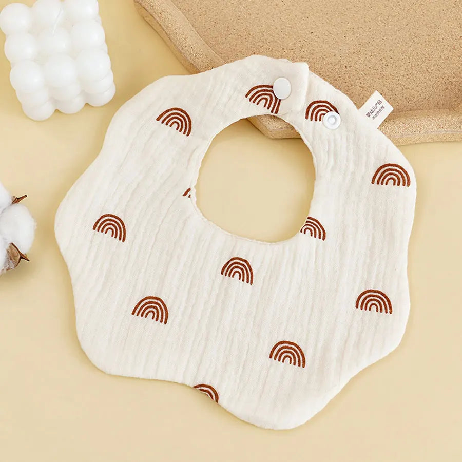 3PCS Pure Cotton Baby Gauze Towels – Soft Breathable Drool Bibs & Saliva Wipes for Newborns