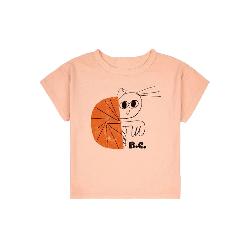 Camiseta de algodón con dibujos animados para niños 2025 – Top de manga corta estilo coreano de primavera-verano para bebés niños y niñas, ropa exterior informal para uso diario.
