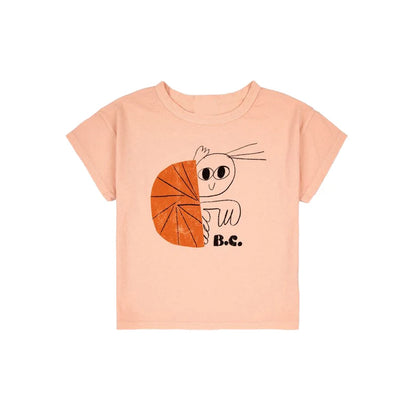 Camiseta de algodón con dibujos animados para niños 2025 – Top de manga corta estilo coreano de primavera-verano para bebés niños y niñas, ropa exterior informal para uso diario.