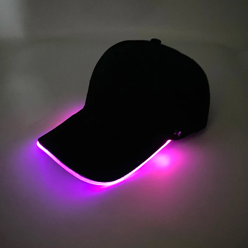 LED Light-Up Baseball Cap – Flashing Glow Hat for Raves, Festivals, Parties & Club Wear