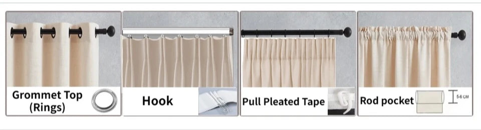 Cortinas de tul blanco transparente modernas – Paneles transparentes para ventanas de sala de estar y dormitorio