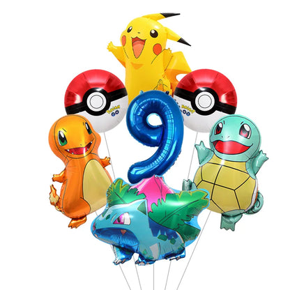 Cartoon Pikachu Shaped Foil Balloons – Aluminum Film Balloons for Indoor & Outdoor Party Decorations