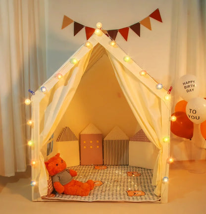 Tienda de campaña para niños para interior y exterior – Tienda de juegos grande para niños pequeños, tienda de castillo plegable para niños, casa de juegos de simulación creativa para niños y niñas