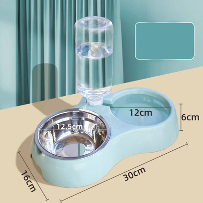 2-in-1 Automatic Pet Feeder & Water Dispenser – Anti-Slip Cat & Dog Bowl with Circulating Flow Water System, Pet Feeding Supplies