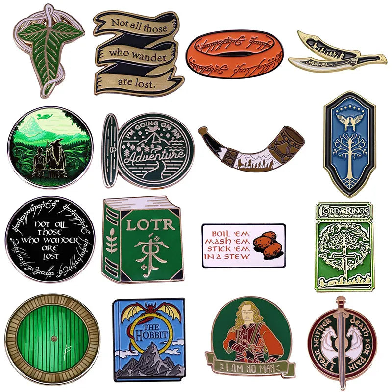 Durin's Doors Enamel Pin Brooch – Fantasy Lord Ring Inspired Lapel Badge for Women & Men | Collectible Fashion Jewelry Gift