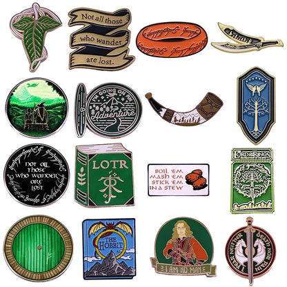 Durin's Doors Enamel Pin Brooch – Fantasy Lord Ring Inspired Lapel Badge for Women & Men | Collectible Fashion Jewelry Gift