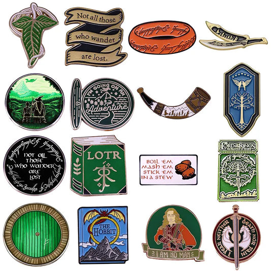 Durin's Doors Enamel Pin Brooch – Fantasy Lord Ring Inspired Lapel Badge for Women & Men | Collectible Fashion Jewelry Gift