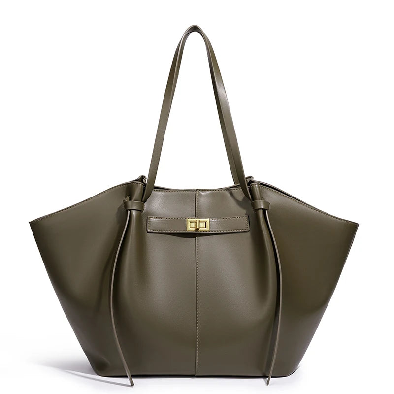 Large Capacity Bat-Shaped Women's Handbag Trendy Shoulder Crossbody Bag High Street Style