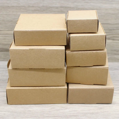 10 BOÎTES CADEAUX en papier kraft blanc avec fenêtre pour Noël, cadeaux, petites attentions et emballages de vente au détail