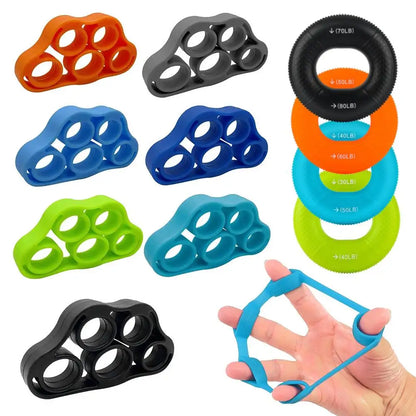 Fortalecedor de dedos de silicona – Ejercitador de manos y dedos para guitarristas, rehabilitación y fitness de manos
