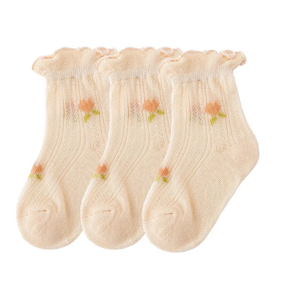 3 paires de chaussettes nouveau-né douces et respirantes en coton fin pour bébés