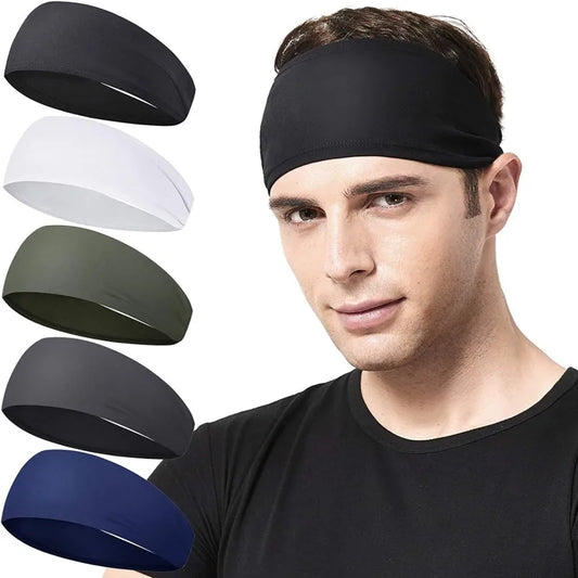 Cinta de sudor deportiva para hombres y mujeres – Banda elástica elástica para el cabello que absorbe el sudor para correr, gimnasio, yoga y fitness | Venda transpirable de secado rápido