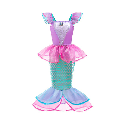 Girls’ Princess Cosplay Dress – Elsa, Anna & Rapunzel-Inspired Kids Costume for Halloween, Birthday Parties & Dress-Up Events