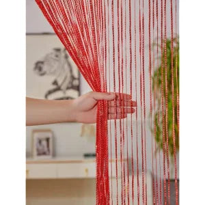 Cortina decorativa de hilos – Separador de ambientes con borlas para puertas, ventanas y decoración del hogar