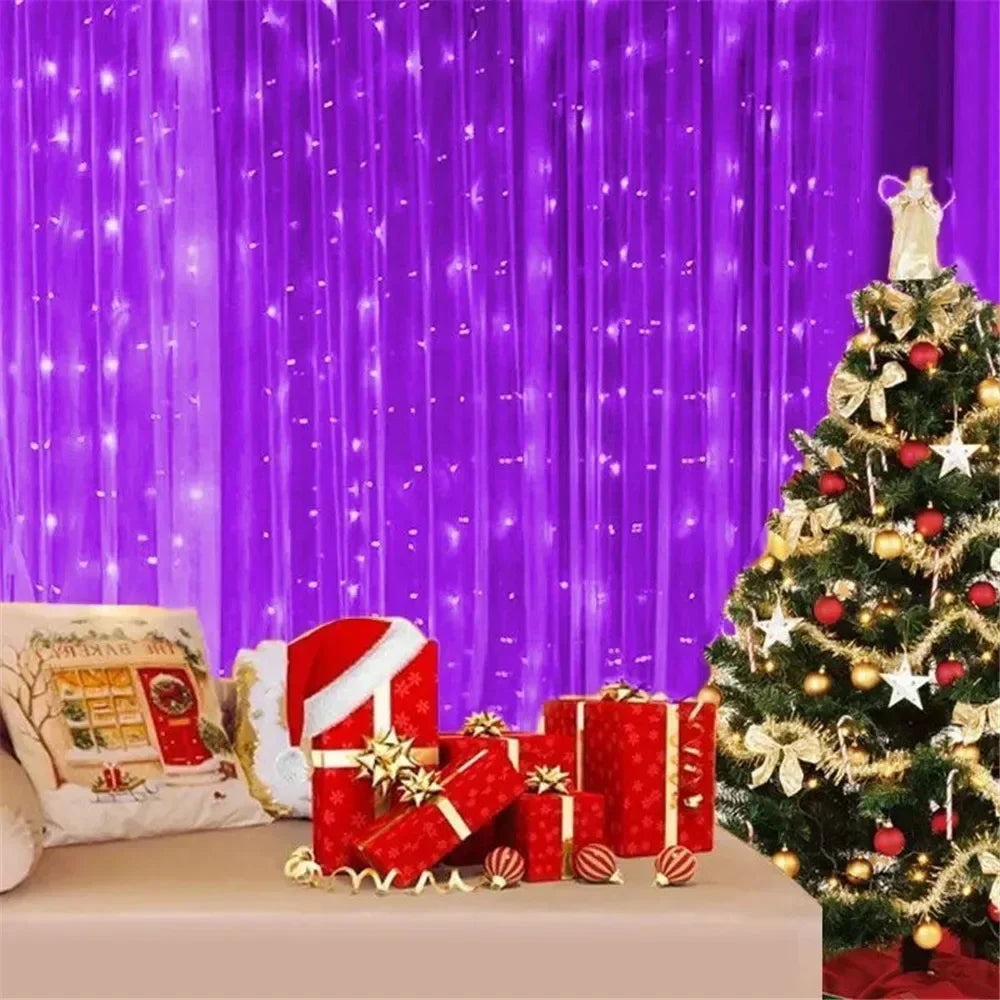 Luces USB LED de Cortina – 8 Modos de Iluminación con Control Remoto para Decoración de Dormitorio, Boda, Festividades y Hogar (3M/6M)