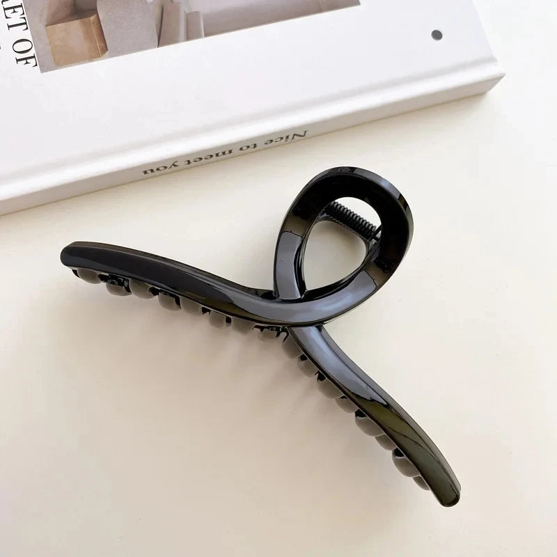 Elegant Geometric Bow Hair Claw Clip for Women – Vintage Large Metal Hair Clip Barrette Hair Accessory