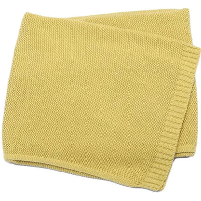 Personalized Baby Knitted Blanket – Custom Name Cotton Newborn Wrap for Winter Warmth & Comfort