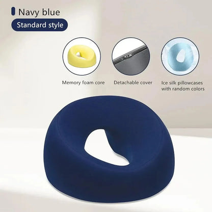 Almohada boca abajo – Almohada de siesta de espuma viscoelástica para escritorio, cojín ergonómico para dormir boca abajo, reposacabezas cómodo para el descanso en la oficina, mesa de masaje, salón de belleza y relajación en el hogar