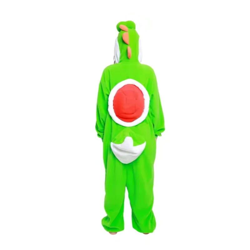 Yoshi Kigurumi Cosplay Onesie – Full Body Pajamas for Adults (Women’s Halloween/Christmas Sleepwear Costume)