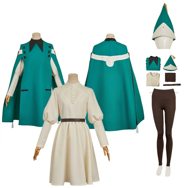 Coco Cosplay Witch Costume – Anime 2025 Atelier Outfit for Adult Women (Dress, Cloak, Belt & Hat Set, Halloween/Carnival Party Suit)