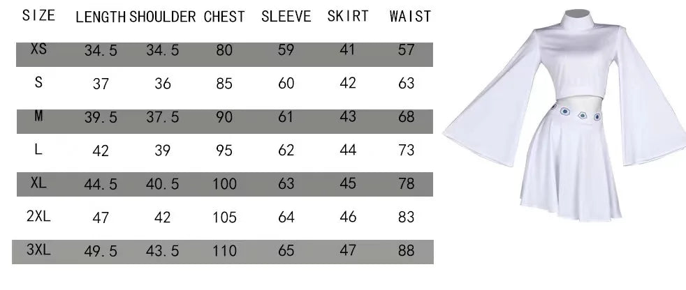 Leia Cosplay Costume – Fantasy Princess Dress for Women (Halloween/Carnival Party Outfit, Disguise Suit)