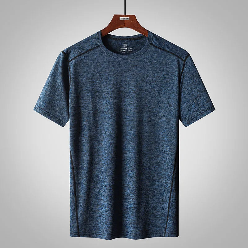 Men's 6XL-8XL Summer T-Shirt – Plus Size Casual Basic Tee with Raglan Sleeves, Lightweight Sporty Top for Everyday Wear