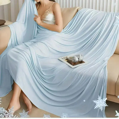 Summer Cooling Blanket – Ice Silk Lightweight Breathable Air Conditioning Quilt for Home & Office