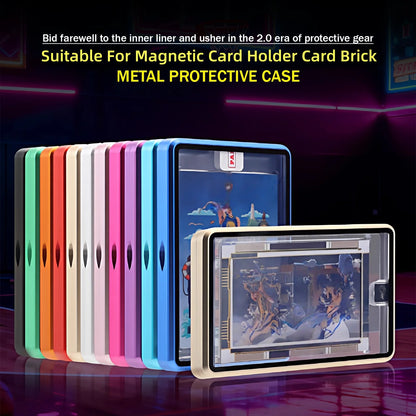 Estuche de exhibición para tarjetas coleccionables de aleación de aluminio para tarjeteros magnéticos de 35PT a 130PT | Almacenamiento de tarjetas deportivas y TCG