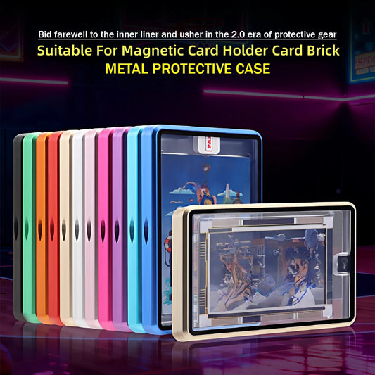 Estuche de exhibición para tarjetas coleccionables de aleación de aluminio para tarjeteros magnéticos de 35PT a 130PT | Almacenamiento de tarjetas deportivas y TCG