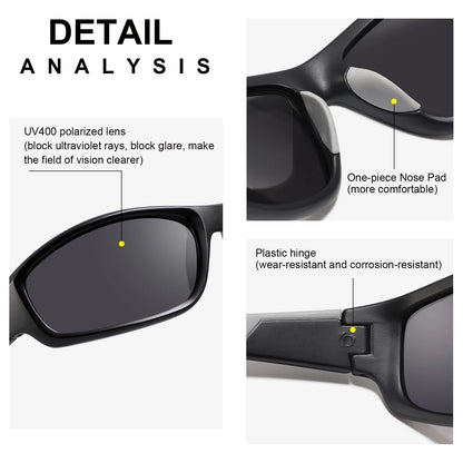 Aukuma Polarized Sports Sunglasses – Outdoor UV400 Eyewear for Cycling, Fishing, Driving, Camping & Other Sports Activities