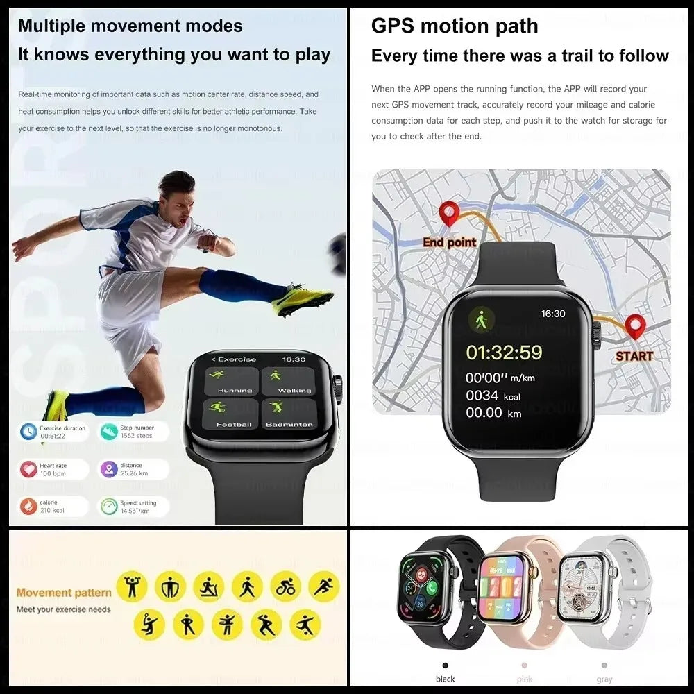 Watch 11 Smartwatch – GPS Bluetooth Calling NFC Smart Watch with Body Temperature Monitor & Always-On Display for Android & iPhone