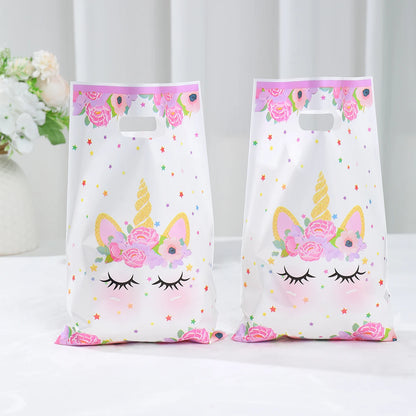 10/25/50 unidades Bolsas de Regalo de Unicornio para Dulces – Lindas Bolsas de Mano para Recuerdos de Fiesta, Decoraciones de Cumpleaños, Baby Showers, Regalos para Niños y Artículos de Celebración